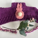 Crochet Horse Ears Easter Bonnet Ready Made