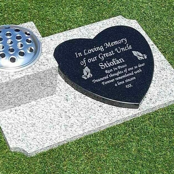 Memorial Stone FLAT Gravestone Cemetery Headstone Personalised Grave Plaque