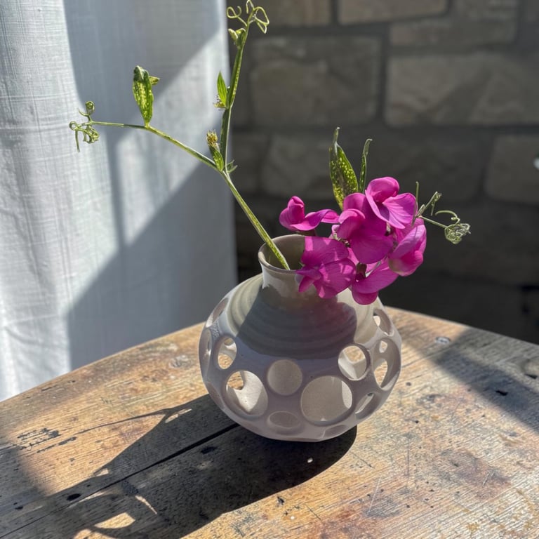 Stoneware bud vase