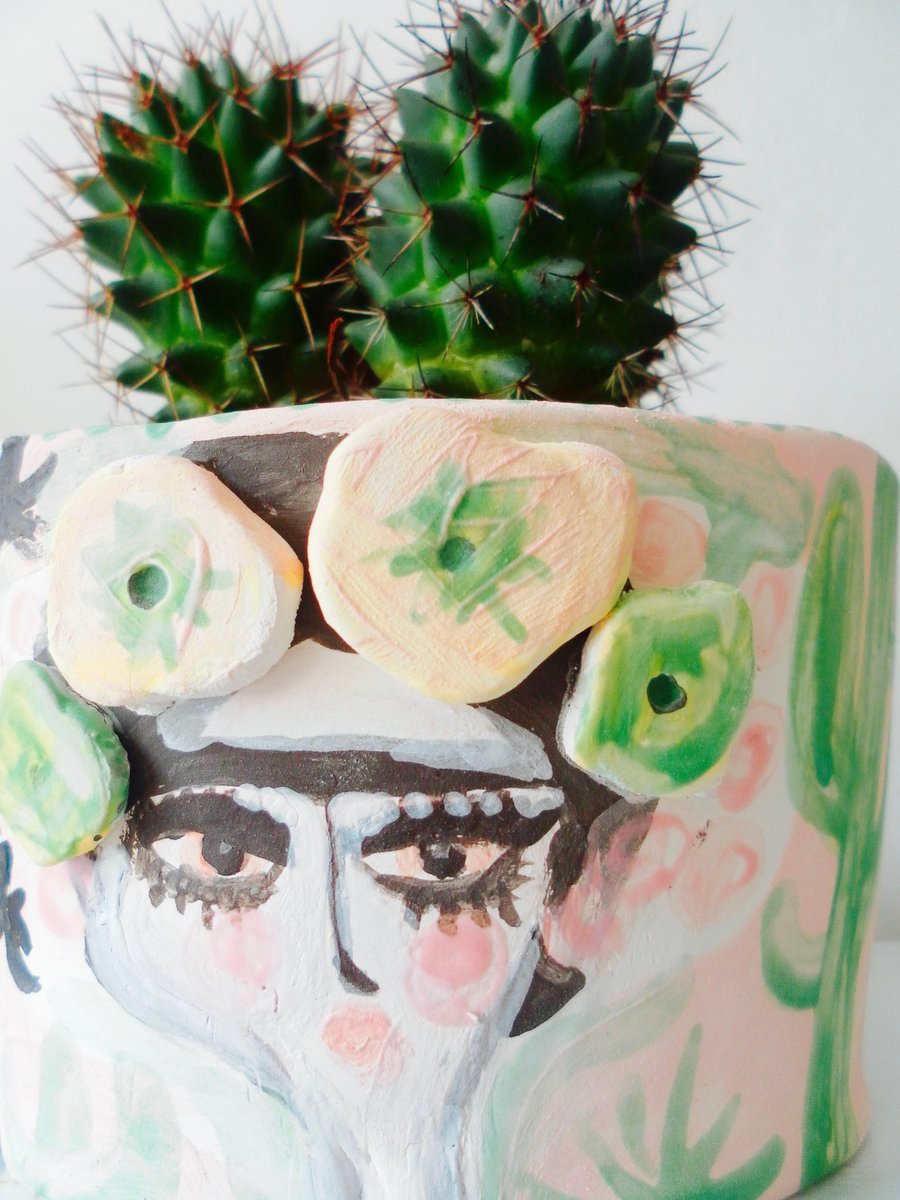 FRIDA KAHLO POT OR PLANTER