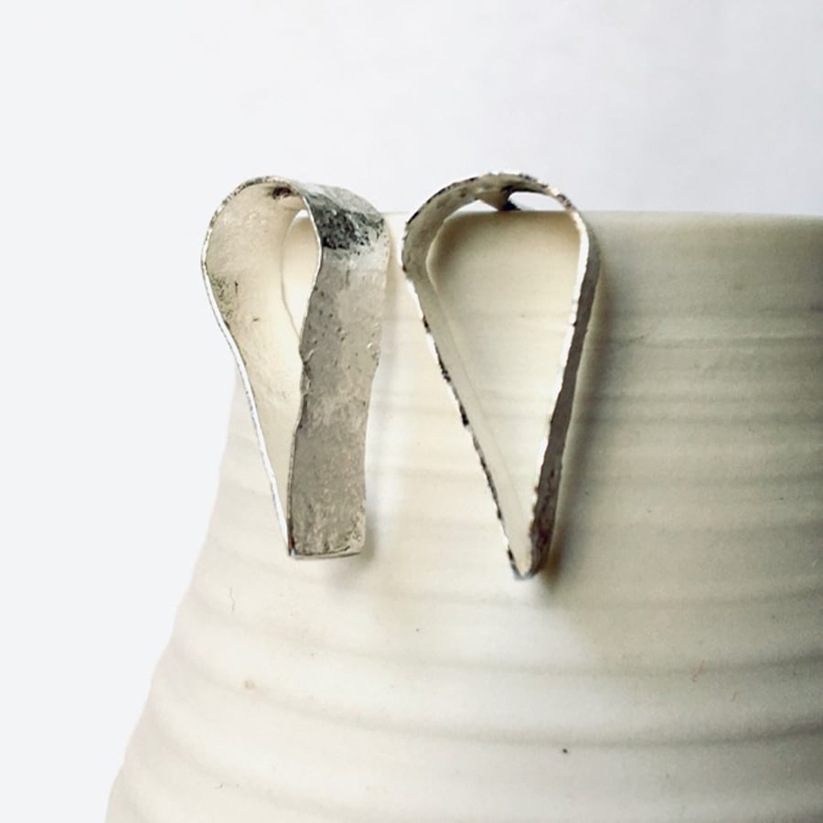 ecosilver handmade stud earrings