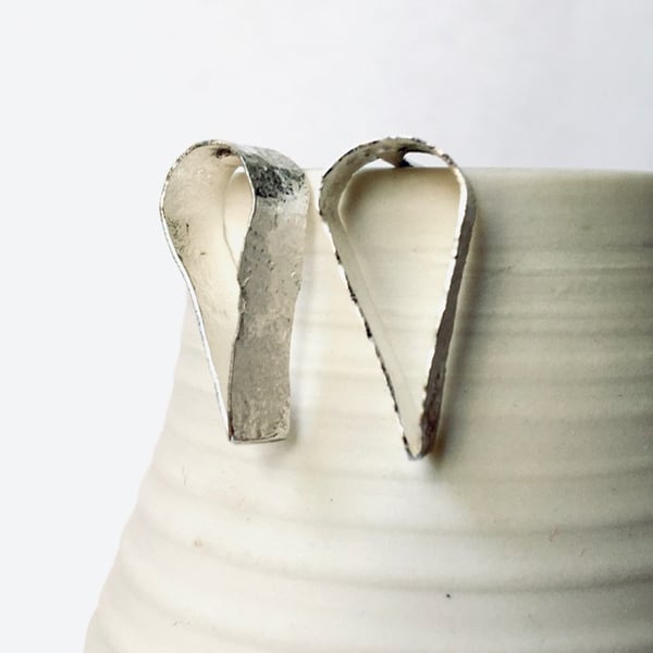 ecosilver handmade stud earrings