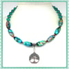Wiccan One if a Kind Tree of Life necklace 