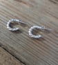 Sterling silver twisted hoops - Image 1