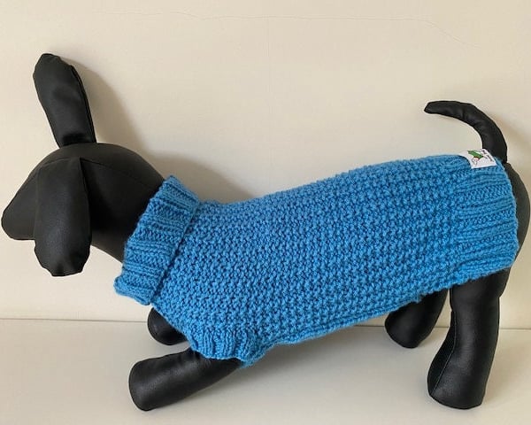 Dog Jumper - Ideal for a Miniature Dachshund or Small Dog, Roll Neck