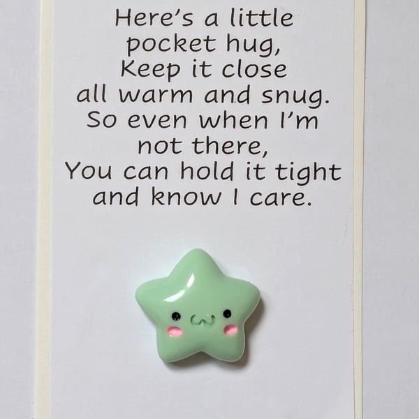 Pocket hugs - star with a face
