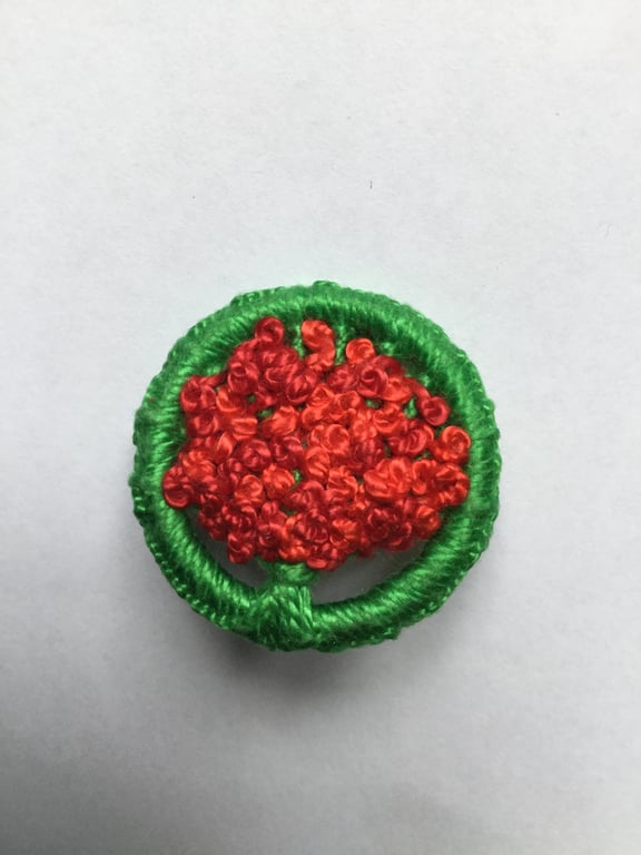 Dorset Button Apple Tree Brooch