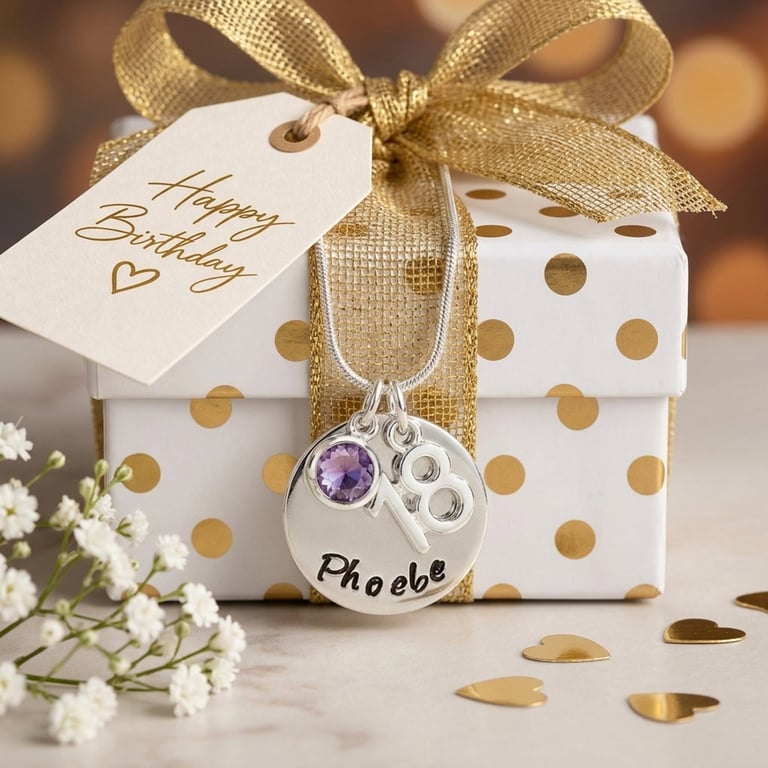 18th Birthday Gift - Personalised Necklace - Daughter Sister Granddaughter Niece