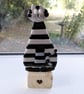 Fused Glass Stripey Cat Ornament, Cat Lover Gift, Cat Parent Gift