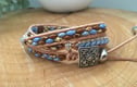 Leather beaded wrap bracelets 