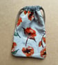 Poppies Drawstring Bag Glasses Case with Matching Scrunchie - Image 5