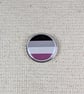 Asexual flag Pin - Pride Themed Pin - Large Resin Topped Pin Badge