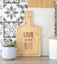 Love At First Bite Bamboo Serving Board Christmas