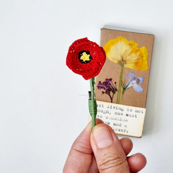 poppy brooch