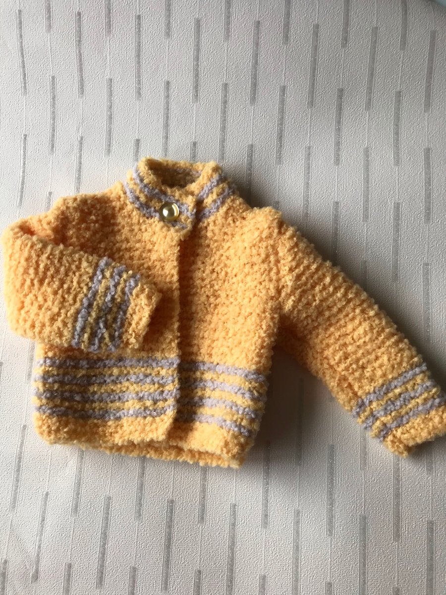 Cuddly boucle baby cardigan