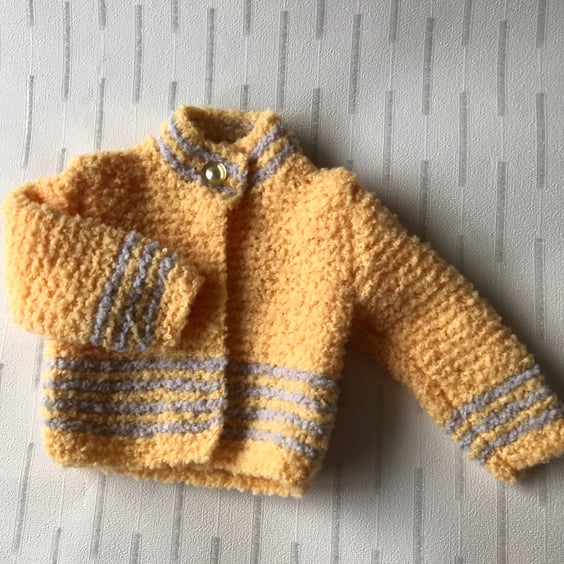 Cuddly boucle baby cardigan