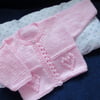 16" Hearts One Button Cardigan
