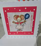 Cross stitched birthday card with envelope - Image 2