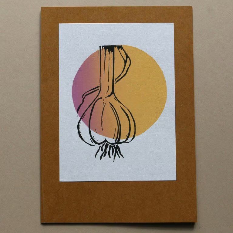 Allotment Garlic Card