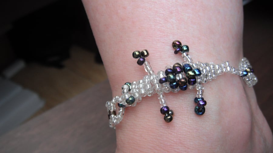 Lizard Beaded Ankle Bracelet