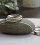 Silver stacking rings - hammered stacking rings  - Image 4