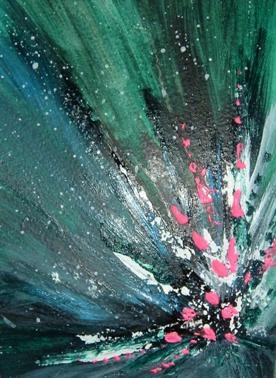 original art acrylic abstract painting ( ref F 521)