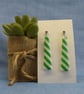 Long Stripe Drop Earrings
