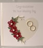 Beautiful quilled wedding congratulations card - Image 2