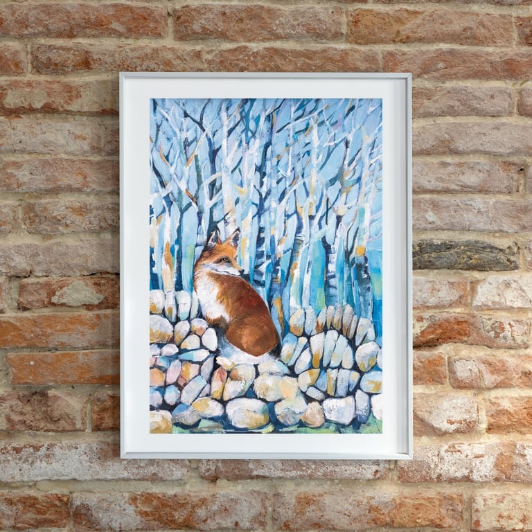 Fox Art Print - Fox painting print