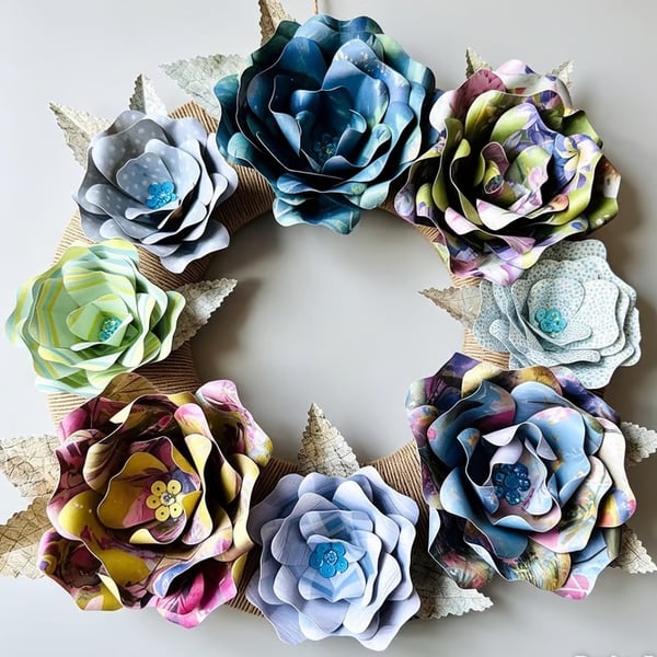 Handmade Floral Wreath - Table Centrepiece 