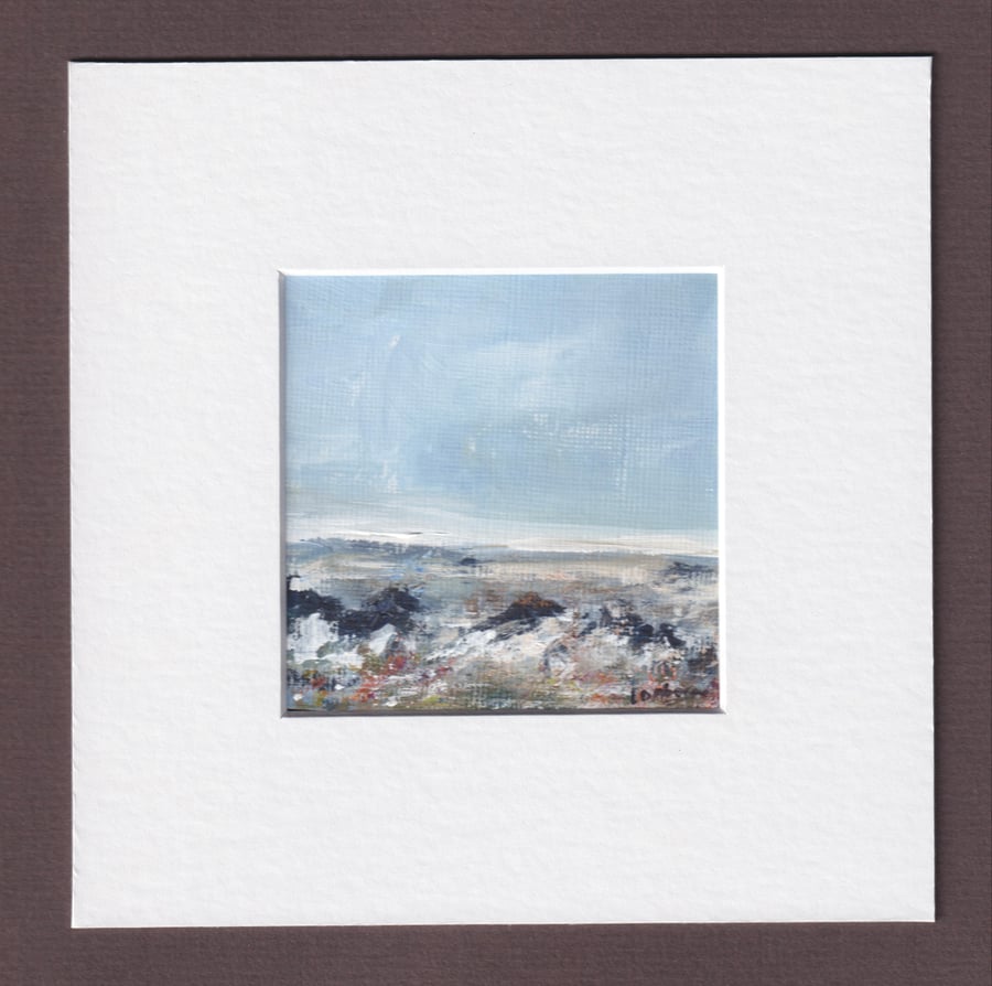 Rocky shore - acrylic miniature of the sea and rocks