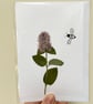 Perfectly Imperfect Real Pressed Flower, Wildflower Handmade Greeting Card