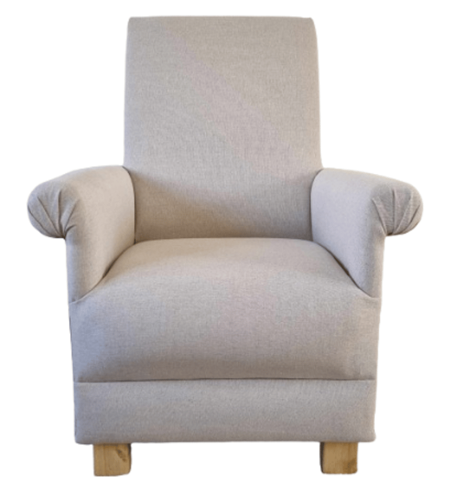 Laura Ashley Austen Natural Fabric Armchair Chair Nursery Bedroom Small Accent