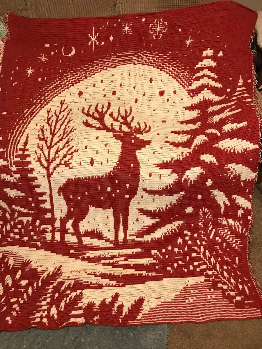 Moonlit Winter Wonderland Blanket . Emailed PDF Crochet Pattern  