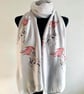Fire Horse Scarf - Zodiac Gift 2026. Grey. Lightweight
