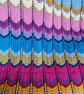 Vibrant Hand-Knitted Chevron Blanket, Cosy Sofa Throw, Colourful Home Decor Gift - Image 9