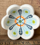 Little flower dish blue and orange - Image 1
