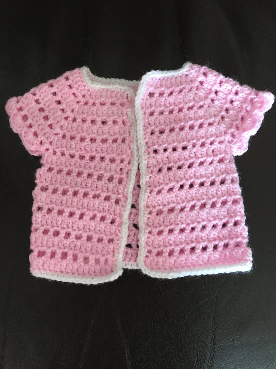 Lovely baby girl crocheted cardigan