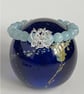 Stretchy Aquamarine Beaded Chainmaille Link Bracelet  - Image 7