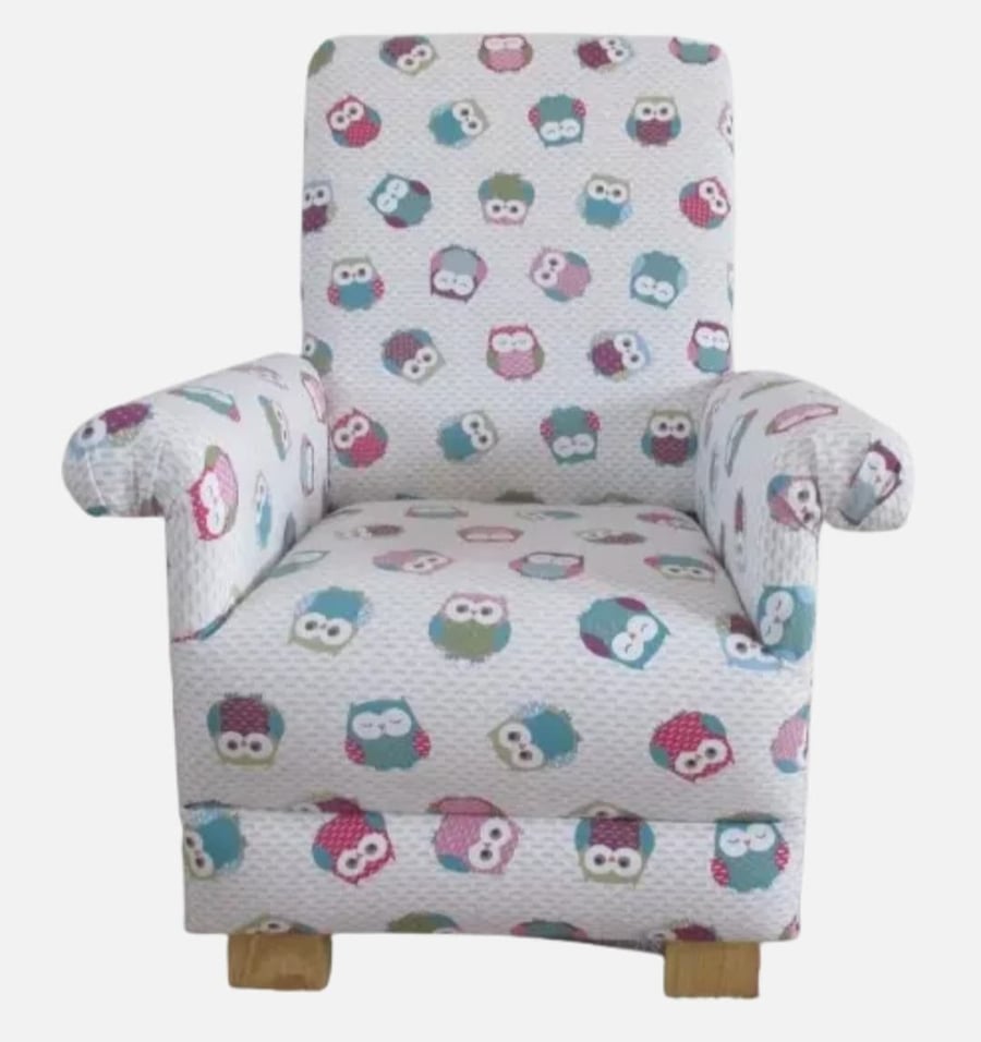 Child's Chair Fryetts Owls Fabric Kid's Armchair Children's Animals Bedroom Owl
