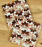 Two 40cm square floral cushion covers newly hand-made with vintage fabric