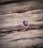 Sterling silver stacking ring with garnet - Image 4