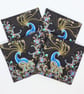 Golden Peacock fabric coasters 108HF - Image 5
