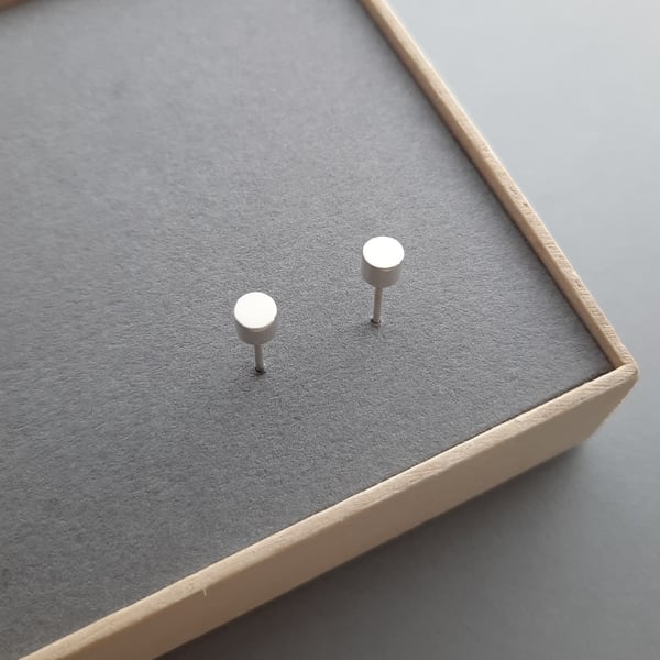 Minimalist Silver Dot Studs Reserved for Yolanda