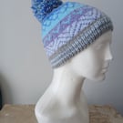 Warm hand knitted lady's hat