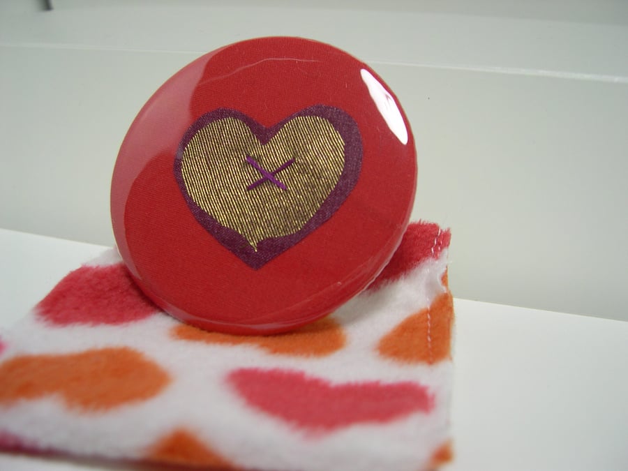 Heart of Gold Pocket Mirror