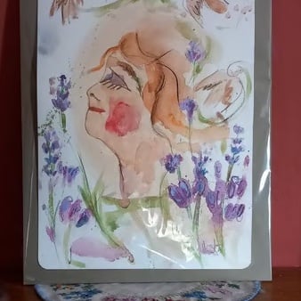 Lavender girl. Unframed Painting 