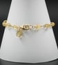 Citrine gold filled handmade gemstone link bracelet : Scorpio Libra gift - Image 3