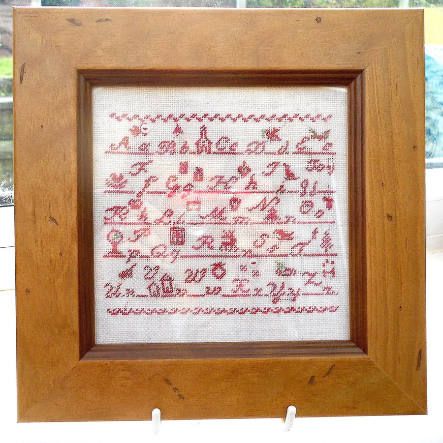 SALE...A Christmas Alphabet Petit Point Sampler