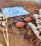 Handmade Ceramic Dangle Earrings: Cappuccino Glaze, Foraged Bristol Clay - Image 8